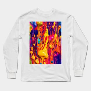 Abstract paint splats Long Sleeve T-Shirt